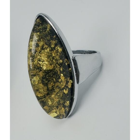 Vintage Baltic Amber Huge Chunky Boho Necklace, Bracelet, and Ring Set NOS - Picture 7 of 9